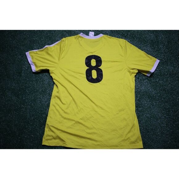 Adidas LaSalle Stompers Soccer Jersey Size L Yellow Woody’s Pool & Spa Sponsored - Picture 4 of 6